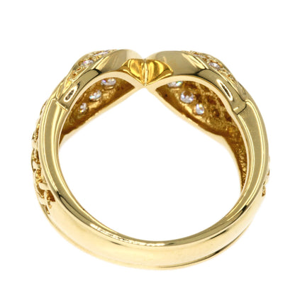 CHRISTIAN DIOR diamond ring K18 yellow gold Lady's