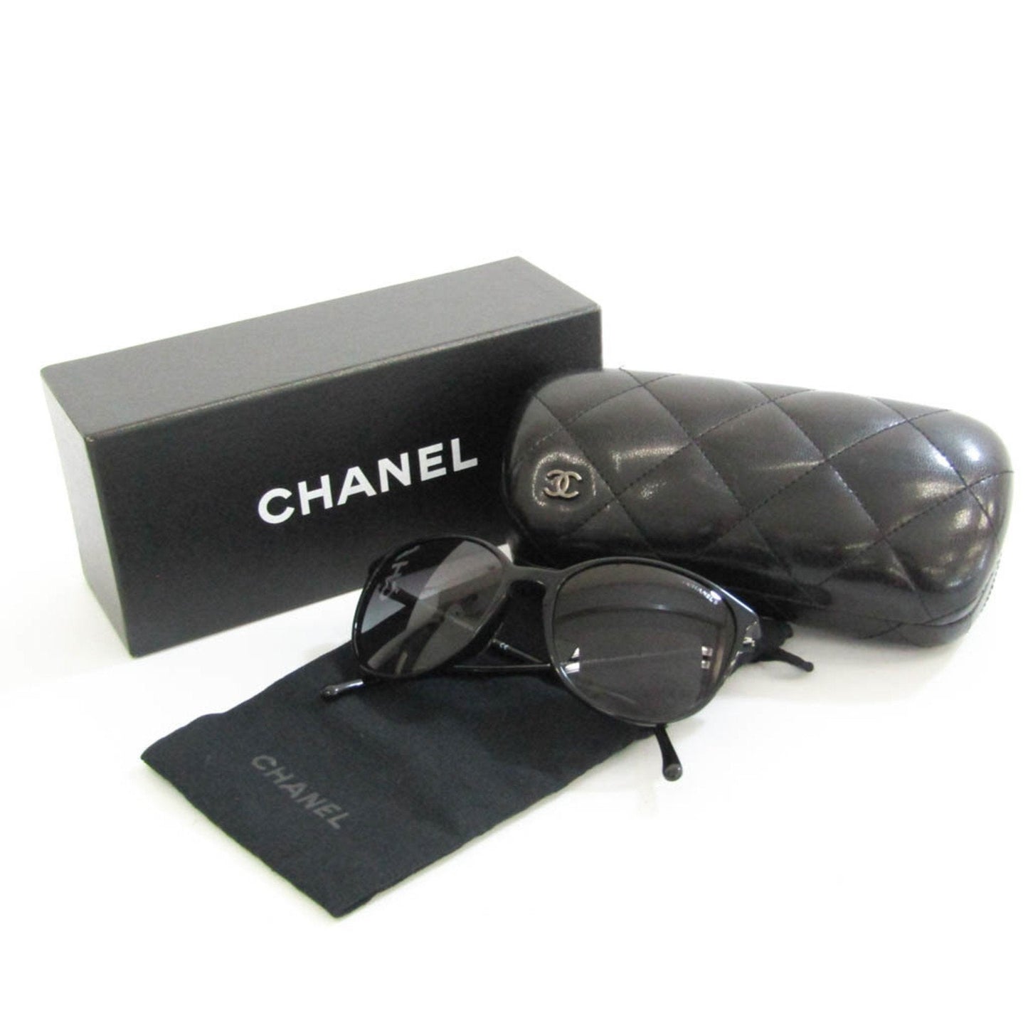 CHANEL Women's Round Sunglasses Black 5278-A