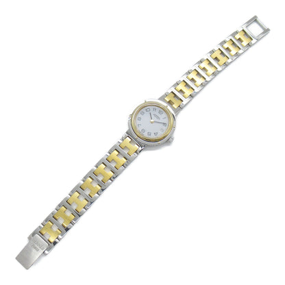 HERMES Clipper Wrist Watch Watch Wrist Watch CL2.440 Quartz White Gold Plated Stainless Steel