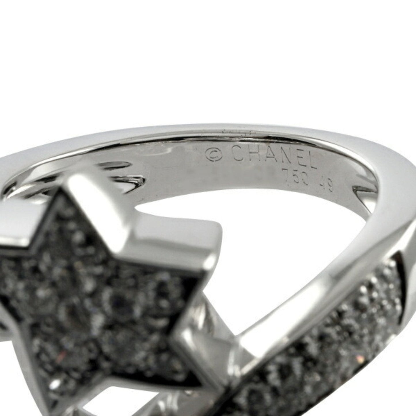 CHANEL Comet Collection Star K18WG White Gold Ring