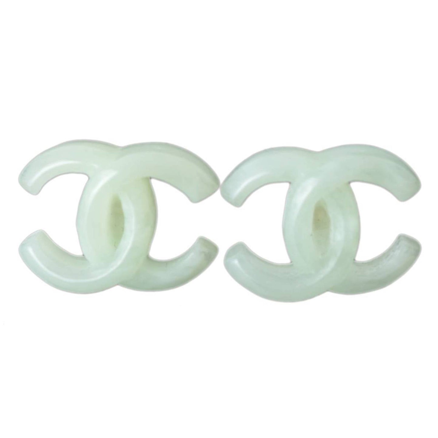 CHANEL/CHANEL Coco Mark Earrings Green SS 02???P 2g