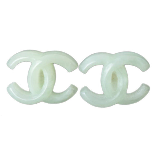 CHANEL/CHANEL Coco Mark Earrings Green SS 02???P 2g