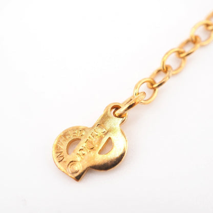 CHRISTIAN DIOR/ CD Logo Necklace Gold Women's