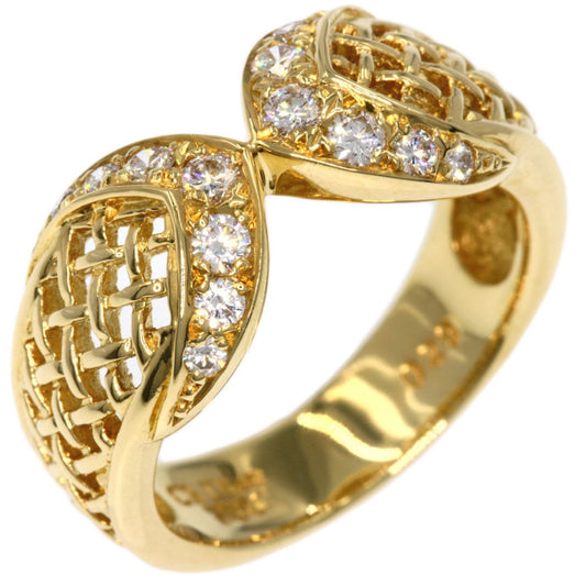 CHRISTIAN DIOR diamond ring K18 yellow gold Lady's