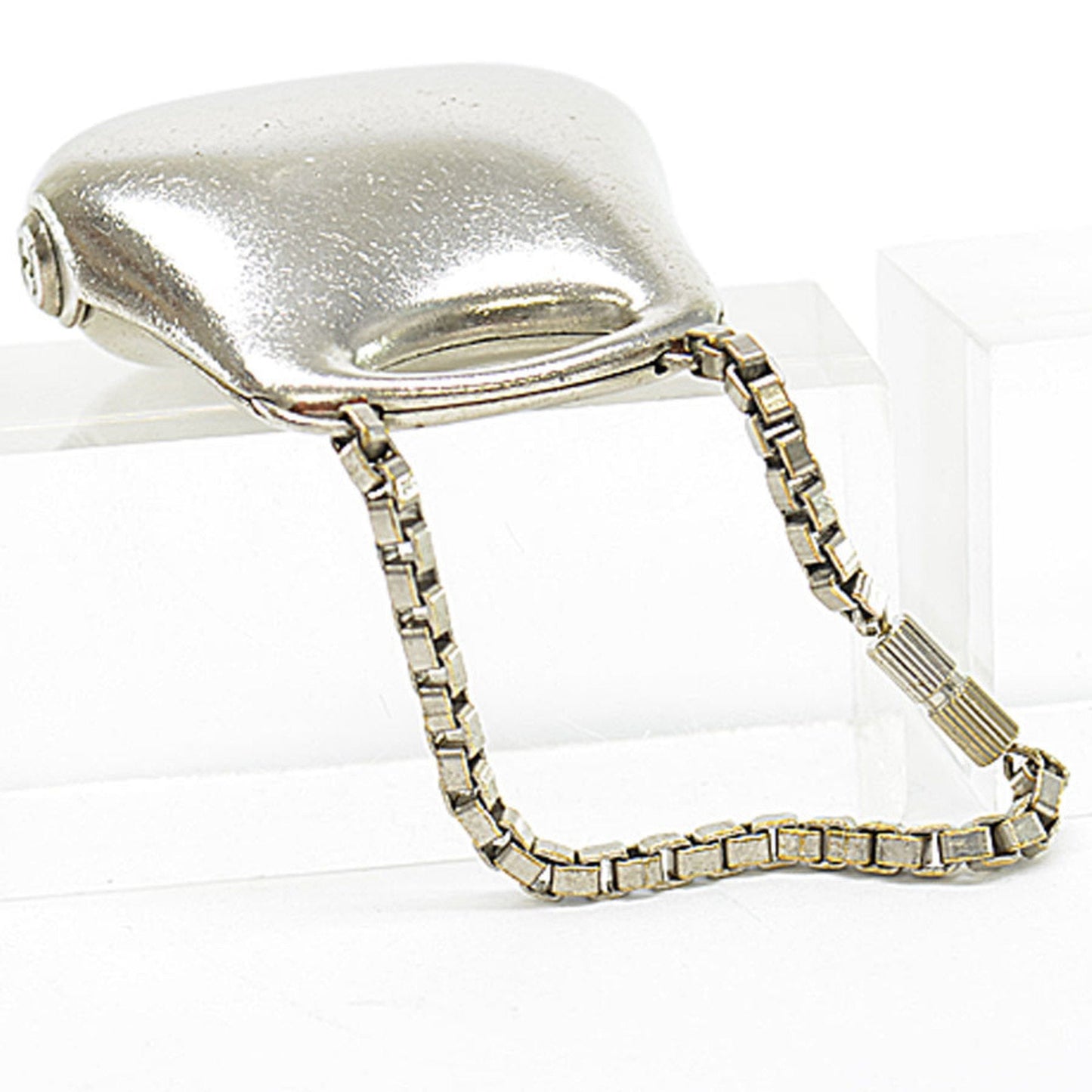 CHANEL charm hip bag motif silver key ring holder ladies' men's