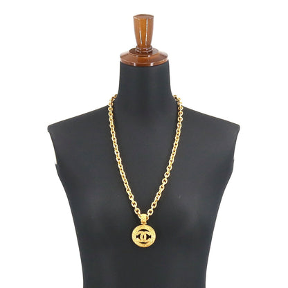 CHANEL Cocomark Long Necklace Gold 94A Vintage Accessories