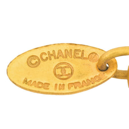 Chanel here mark necklace metal gold 3859