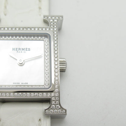 HERMES H Watch Mini Diamond Bezel Wrist Watch Watch Wrist Watch HH1.132 Quartz Silver Silver shell Stainless Steel Le