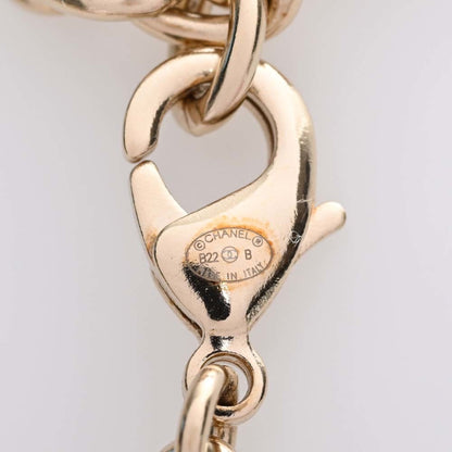 CHANEL Heart here mark bracelet B22 B gold ladies