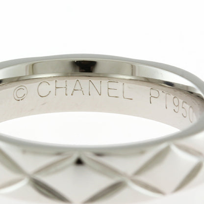 CHANEL Matelasse Ring No. 4 Pt950 Platinum Women's