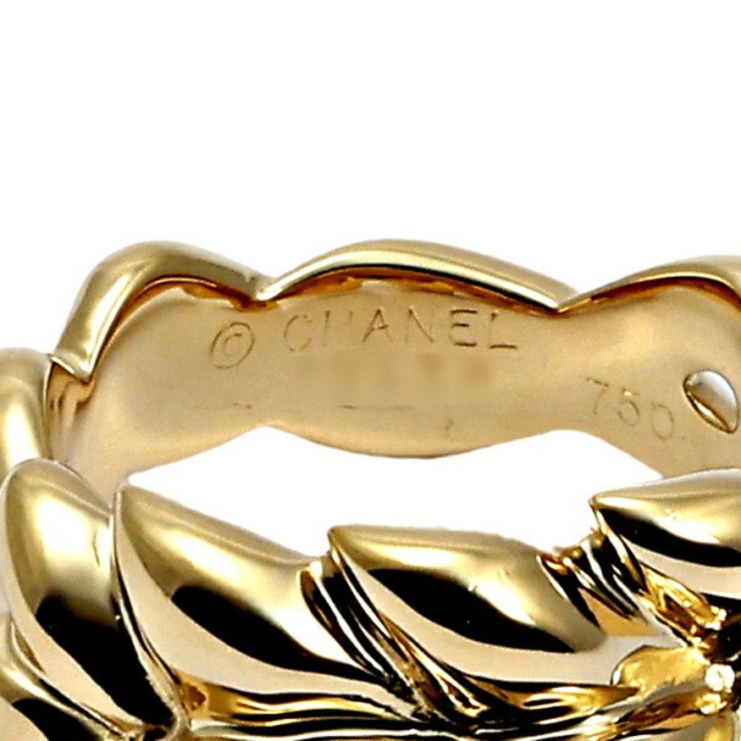 CHANEL Leaf K18YG Yellow Gold Ring