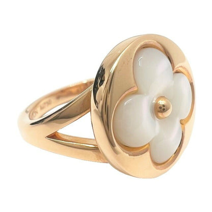 Louis Vuitton Berg Sun Blossom Nacre Ring Pink Gold Shell Mother of Pearl Women's