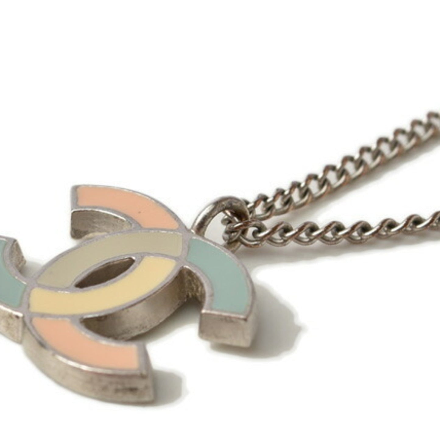 Chanel necklace/pendant CHANEL coco mark/CC multicolor/silver