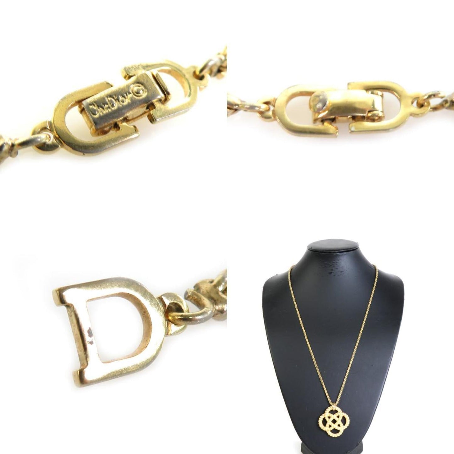 CHRISTIAN DIOR necklace GP gold unisex 55141a