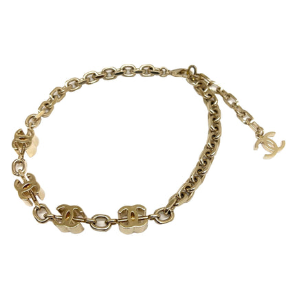 CHANEL Coco Mark Choker Necklace B22K Gold Women's