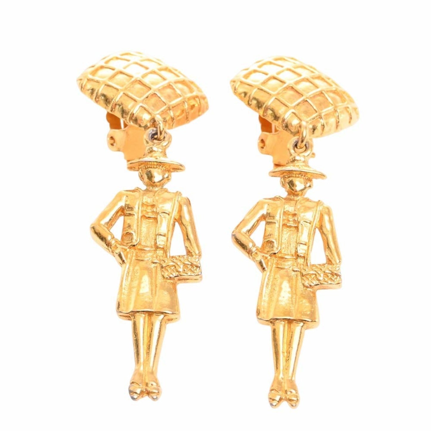 CHANEL Coco  earrings gold ladies