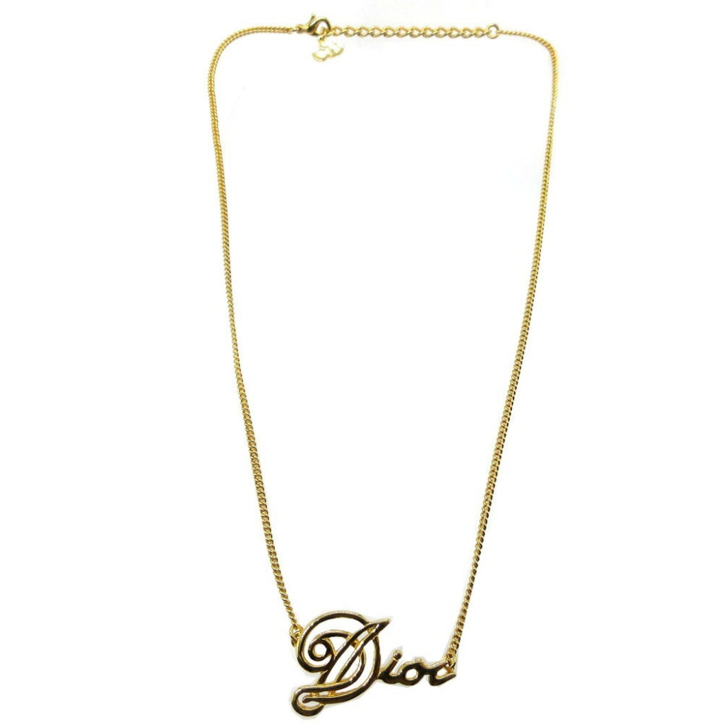 CHRISTIAN DIOR metal gold necklace