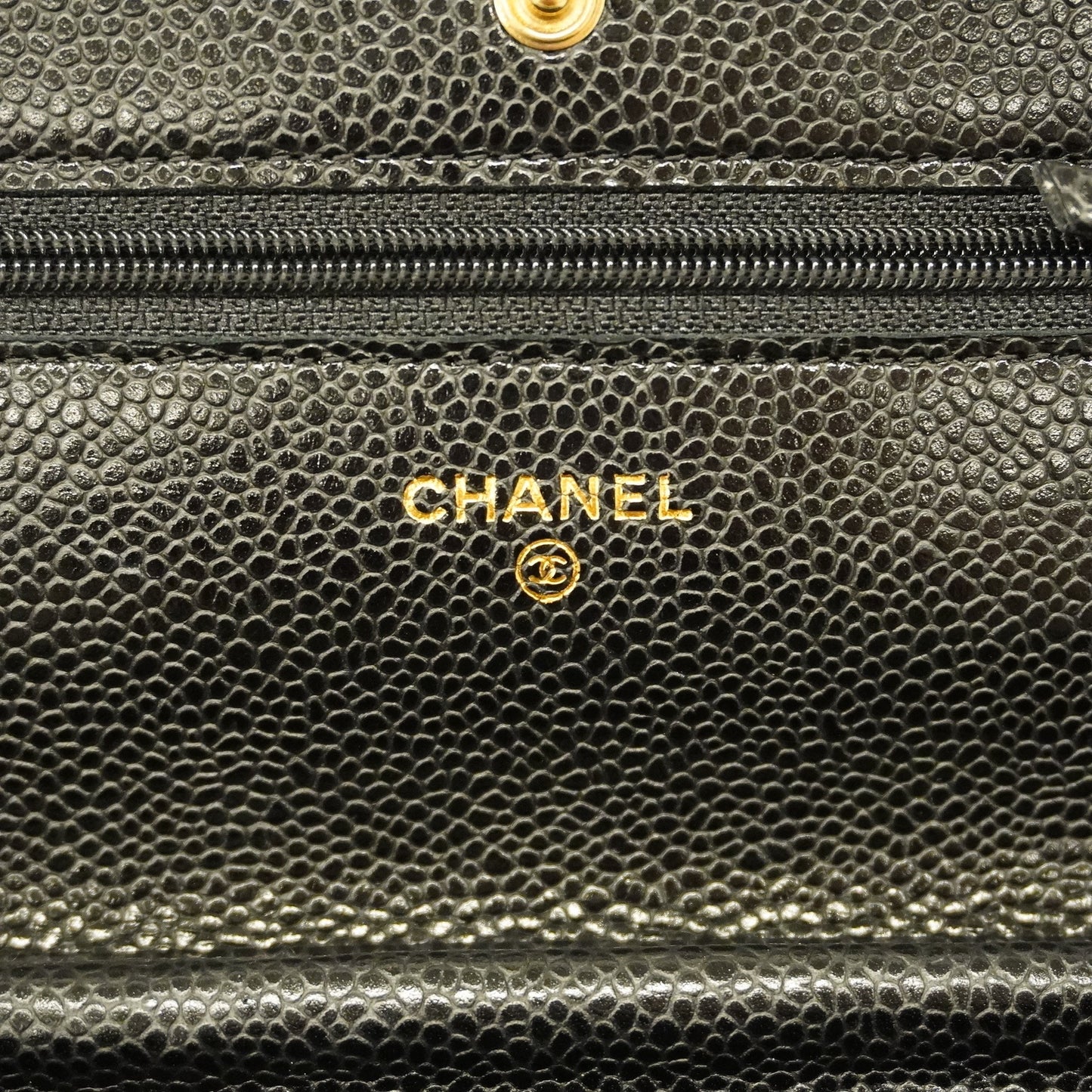 CHANEL   Matelasse Chain Shoulder Gold Hardware Caviar Leather Black