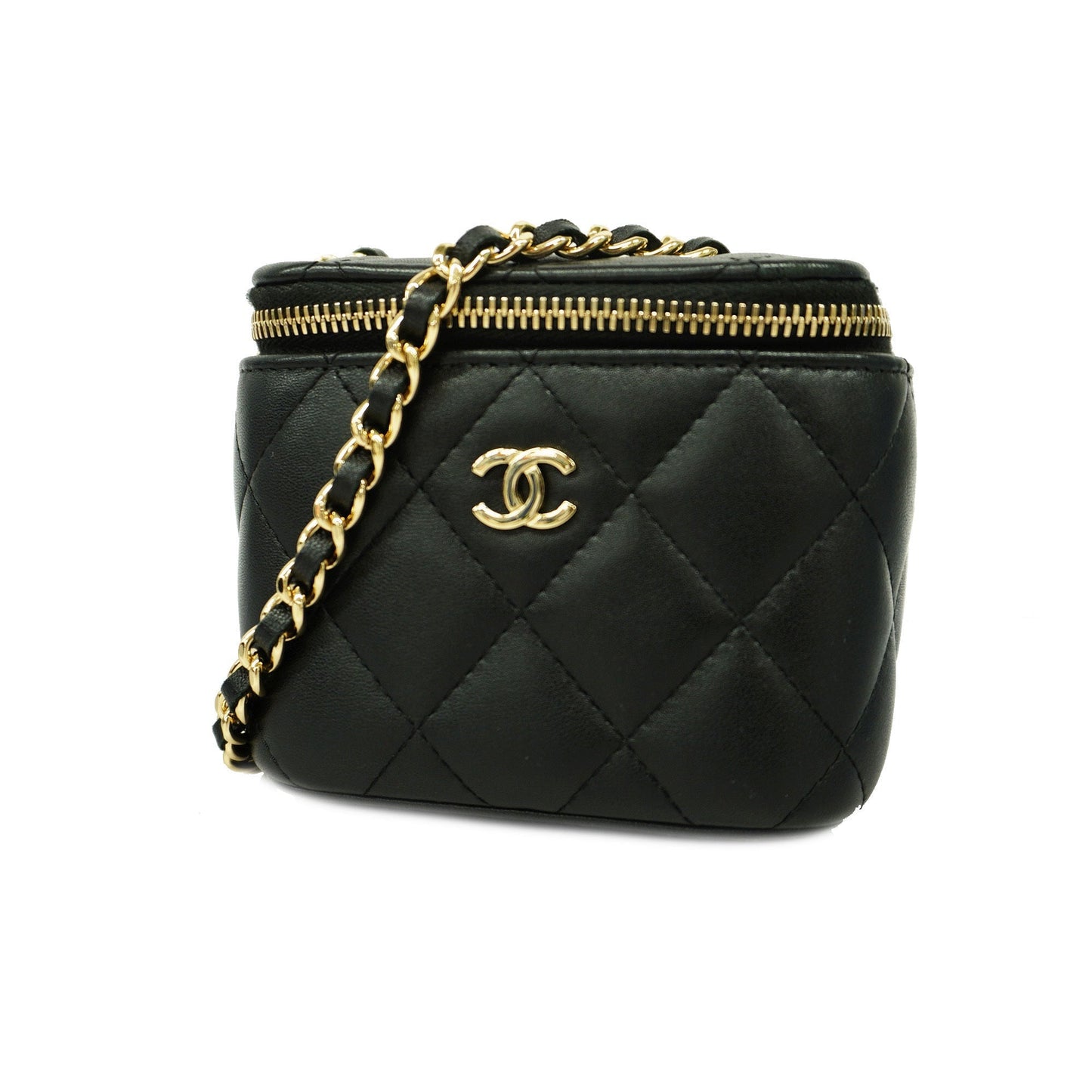 CHANEL   Matelasse Vanity Bag Crochet Chain Shoulder Women's Vanity Bag