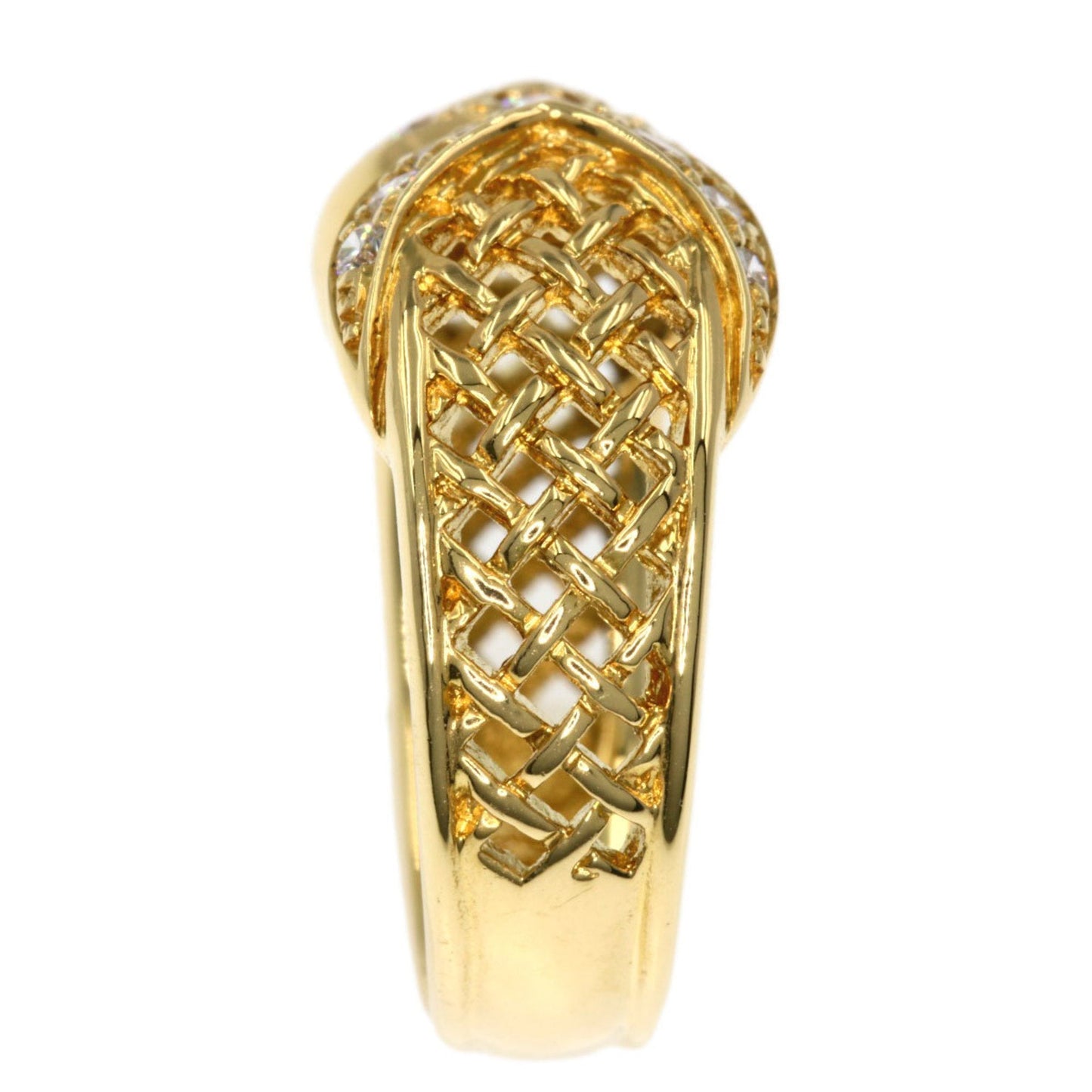 CHRISTIAN DIOR diamond ring K18 yellow gold Lady's