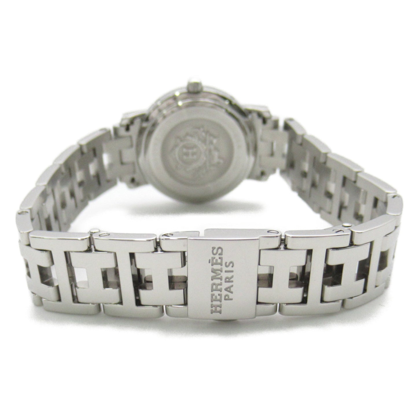 HERMES Clipper Nacre Diamond Wrist Watch Wrist Watch CL4.230 Quartz White White shell Stainless Steel diamond