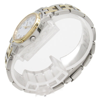 HERMES Clipper Wrist Watch Watch Wrist Watch CL4.220 Quartz White Gold Plated Stainless Steel