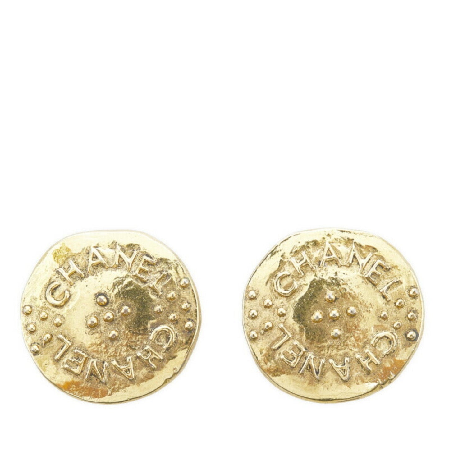 CHANEL earrings gold plated ladies