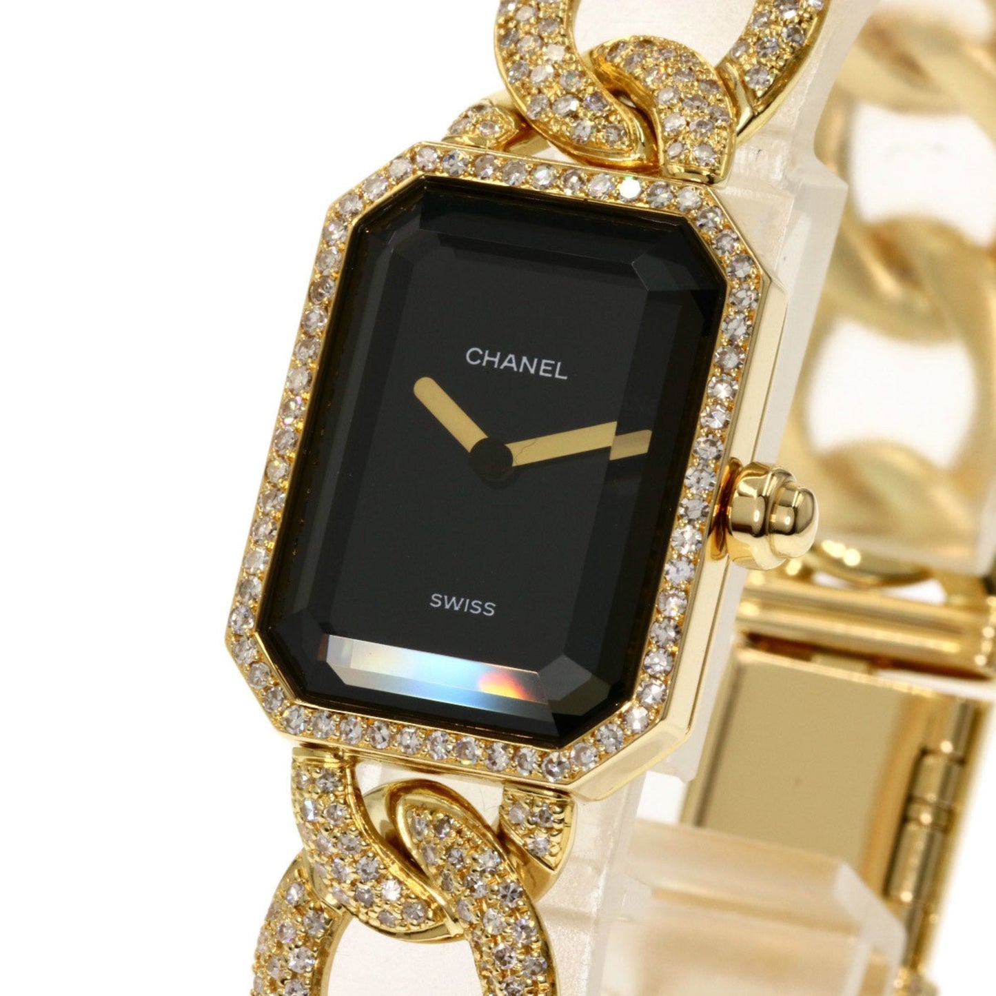 CHANEL H0114 Premiere XL Bezel Breath Diamond Watch K18 Yellow Gold/K18YGx Women's