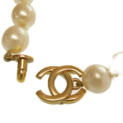 Chanel Coco Mark Turnlock Pearl Necklace Fake Gold Hardware Accessories Vintage