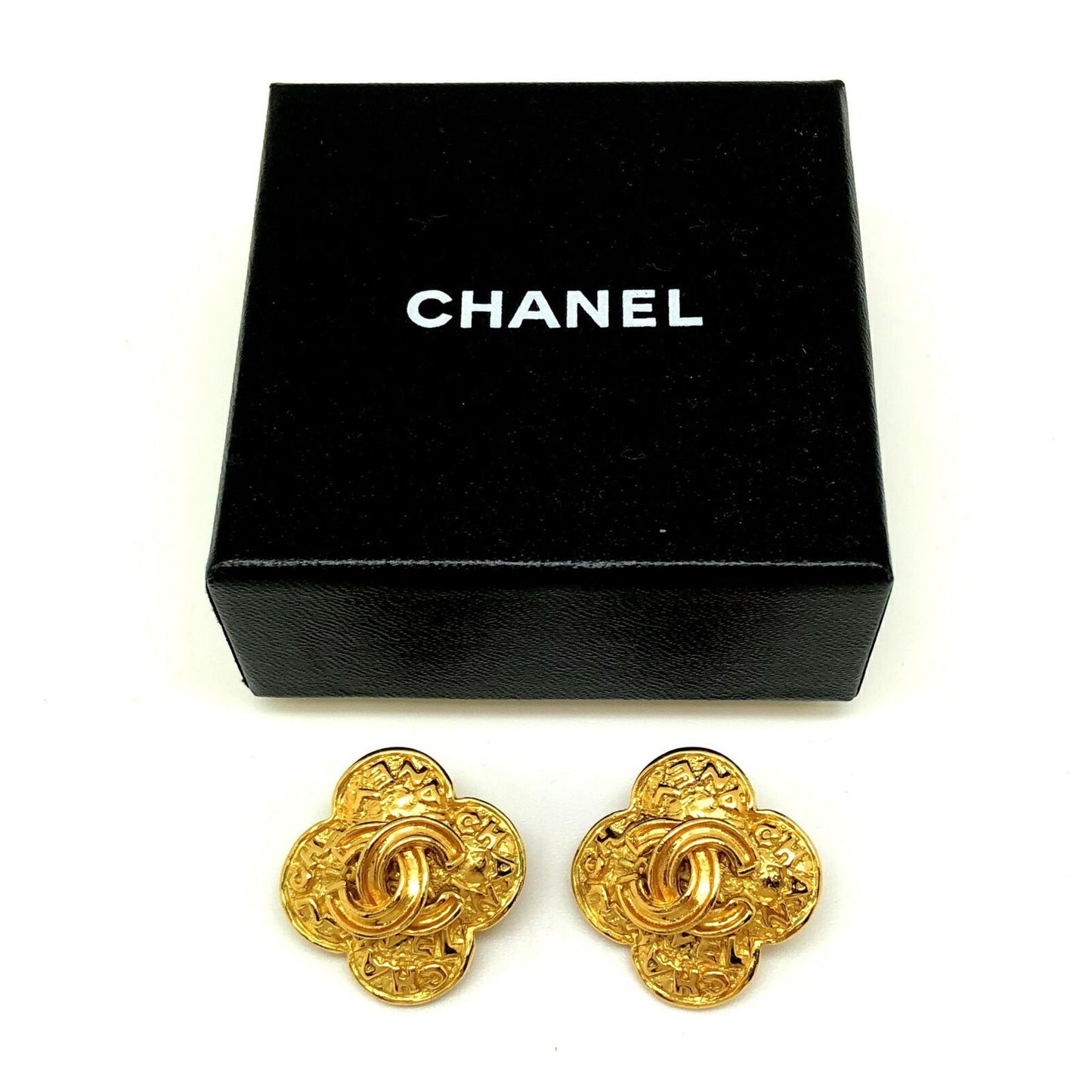 CHANEL Earrings 95A Gold Cocomark Accessories Ladies