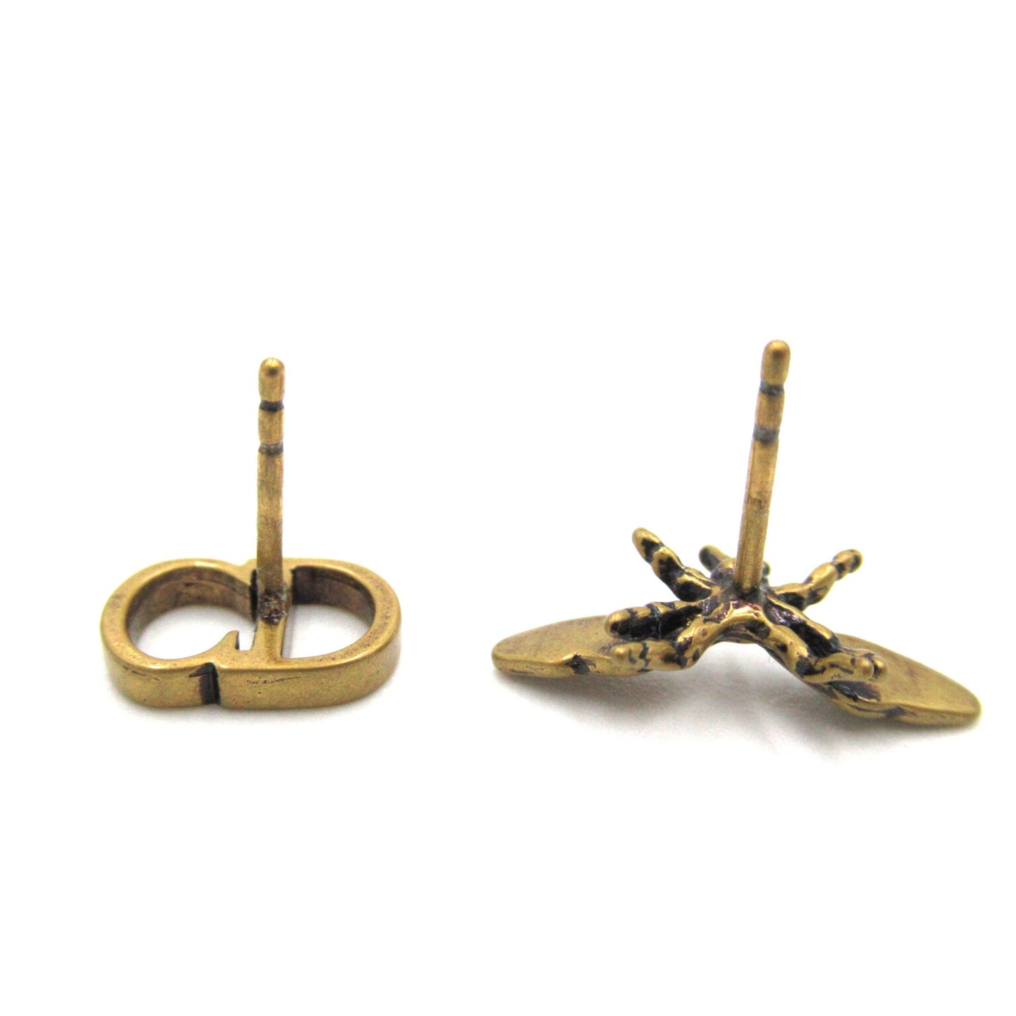 Dior Bee motif bee logo Pierced earrings Gold Gold Plated Gold