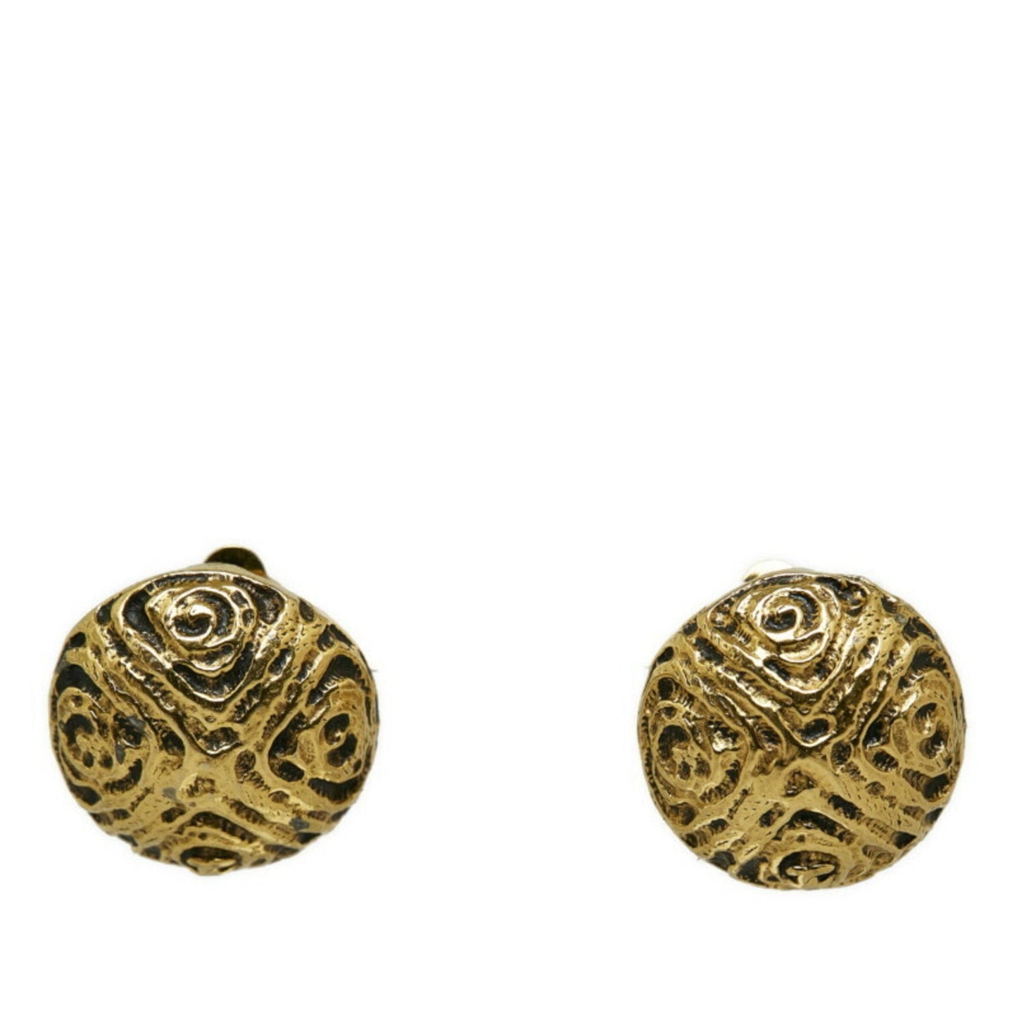 CHANEL earrings gold plated ladies