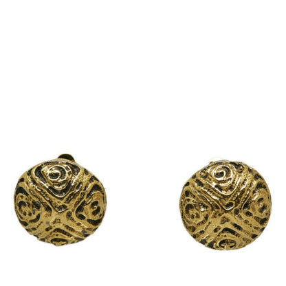 CHANEL earrings gold plated ladies