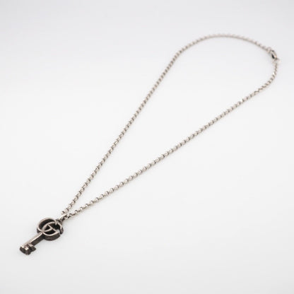 GUCCI/ Arabesque 925 15.7g Double G Key Necklace Silver Unisex