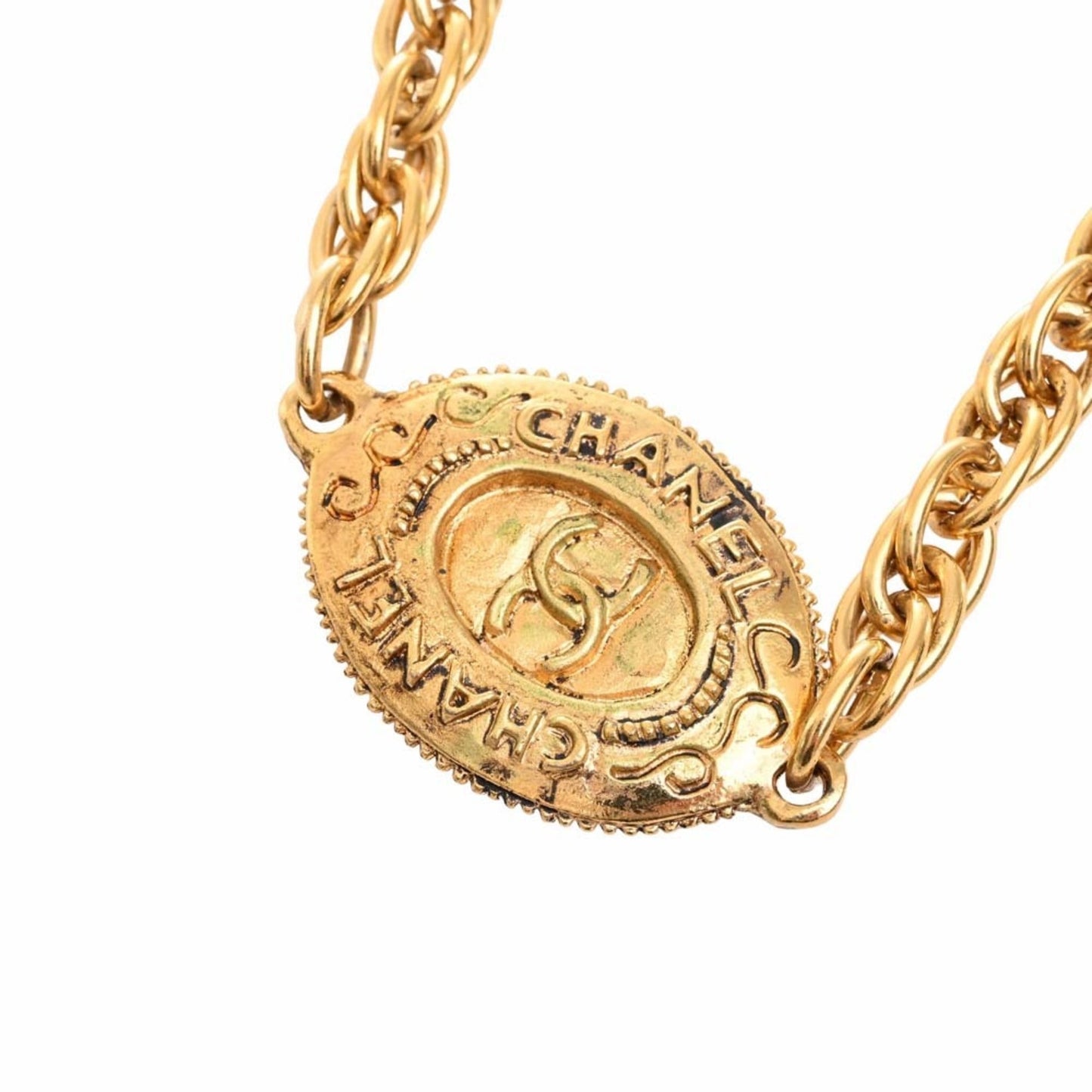 CHANEL Cocomark Necklace Gold Women's