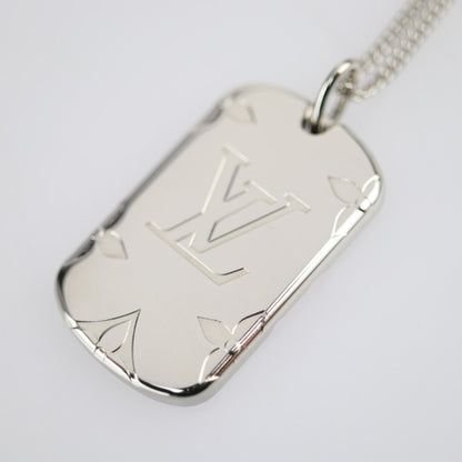 Louis Vuitton monogram locket necklace M62484 metal silver pendant