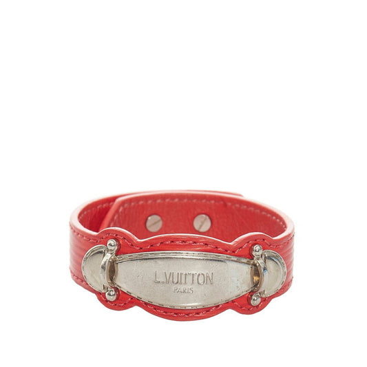 louis vuitton epi bracelet red leather ladies