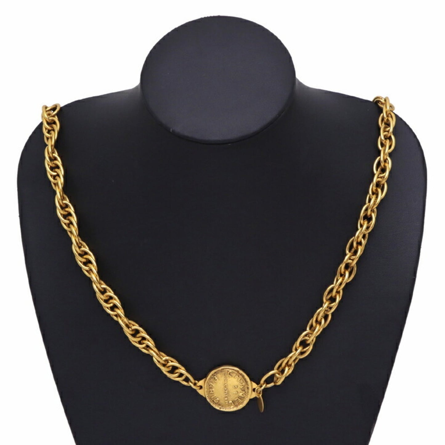 Chanel 31 RUE CAMBON Coin # 90 Women's Necklace GP Gold