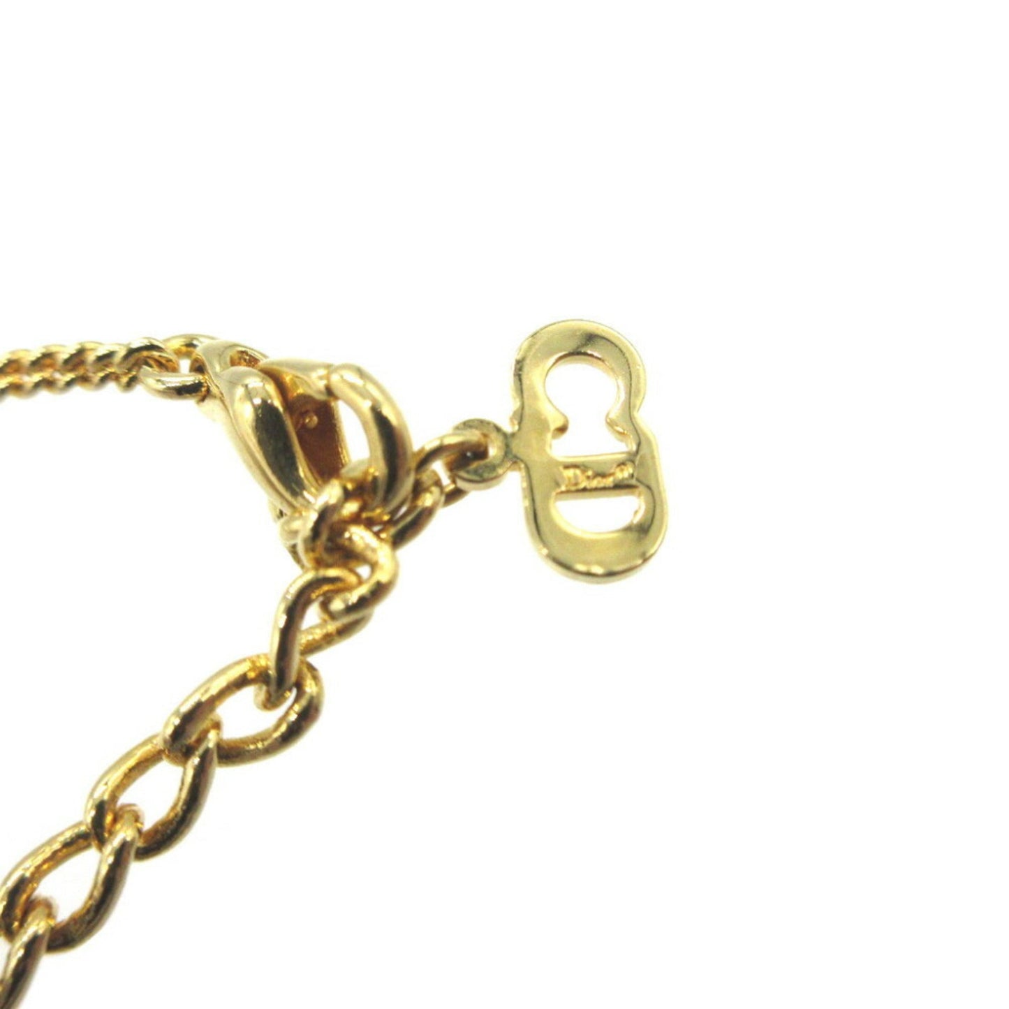 CHRISTIAN DIOR metal gold necklace