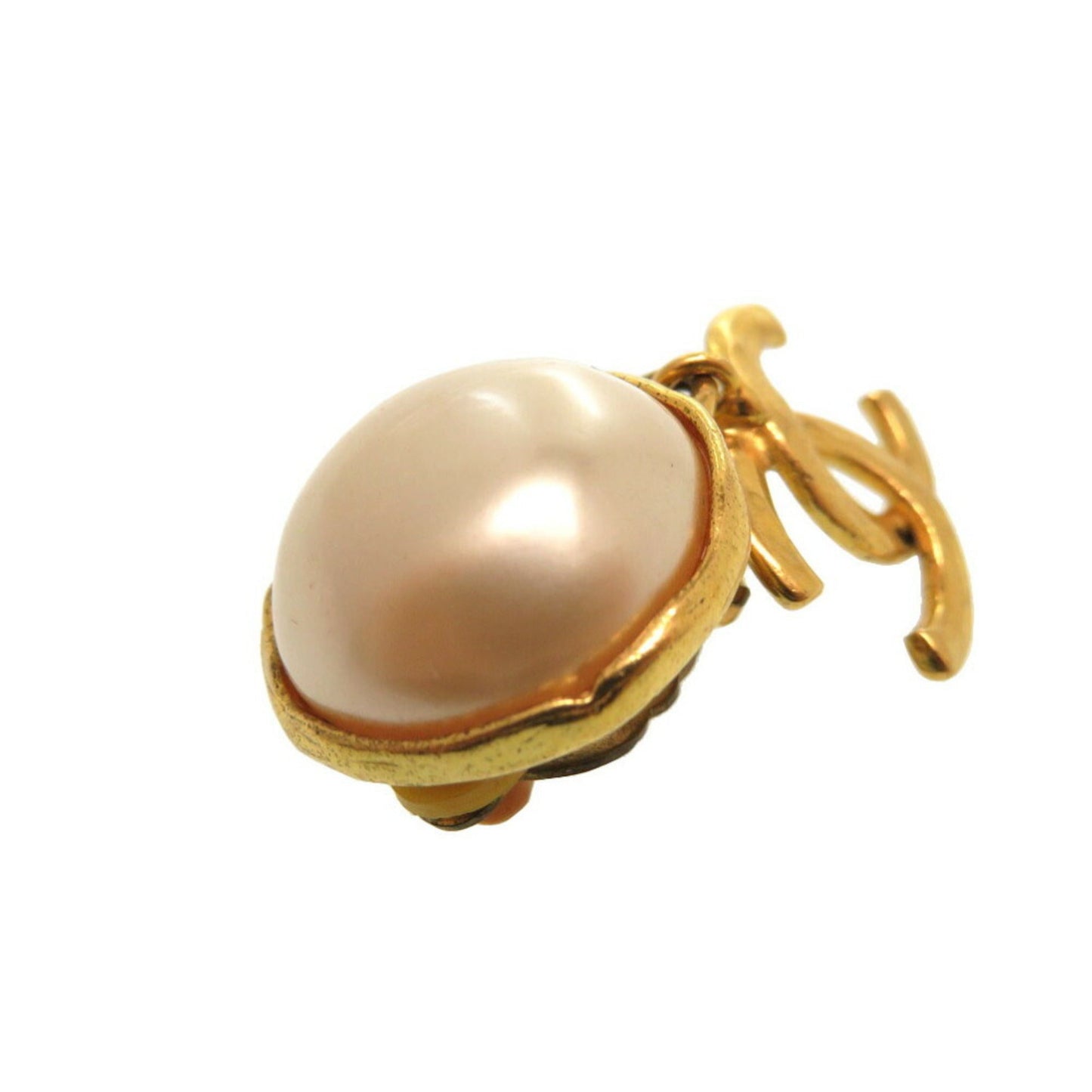 Chanel Vintage 93A Coco Mark Fake Pearl Earrings Accessories