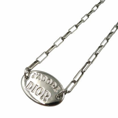 Christian Dior J'ADIOR plate metal silver necklace