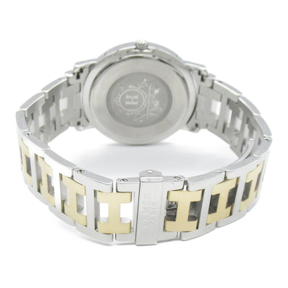 HERMES Clipper Wrist Watch Watch Wrist Watch CL6.720 Quartz Ivory Gold Plated Stainless Steel