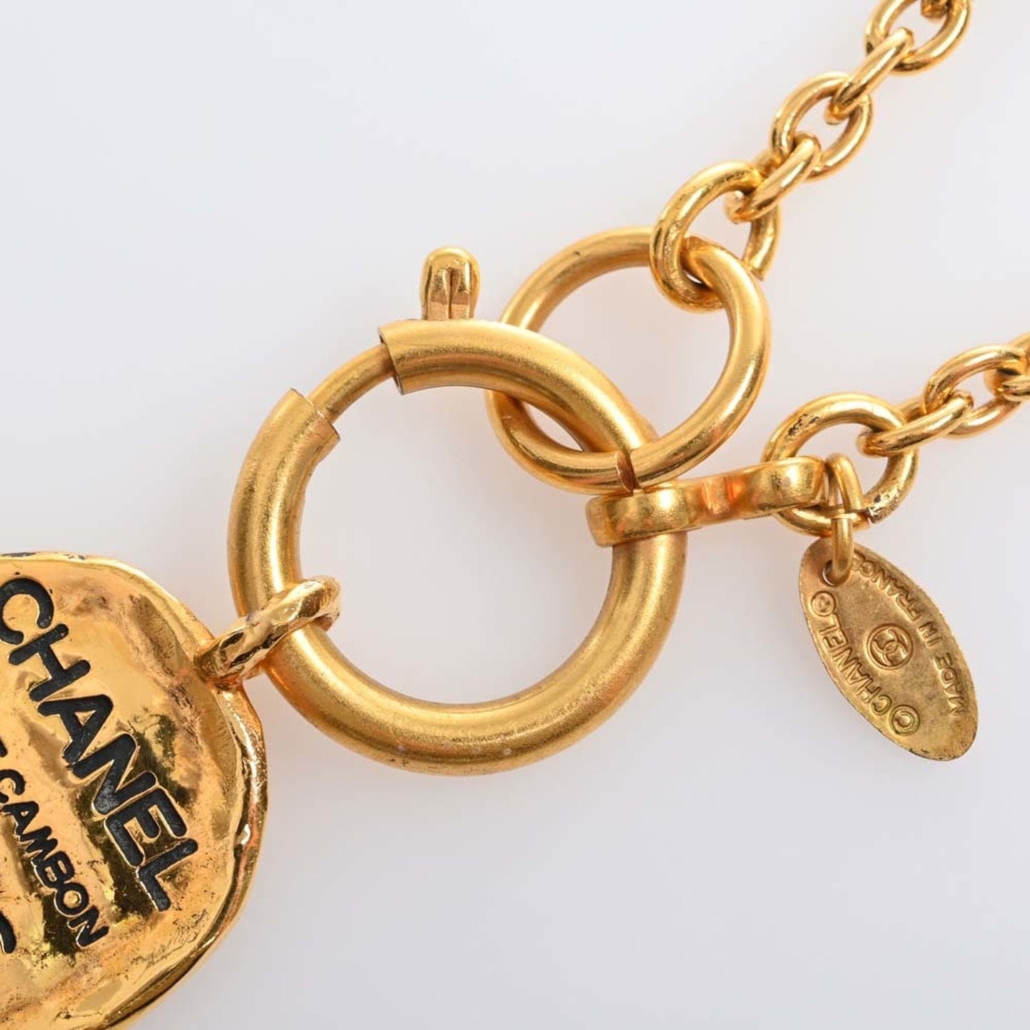 CHANEL Plate Necklace Gold Ladies