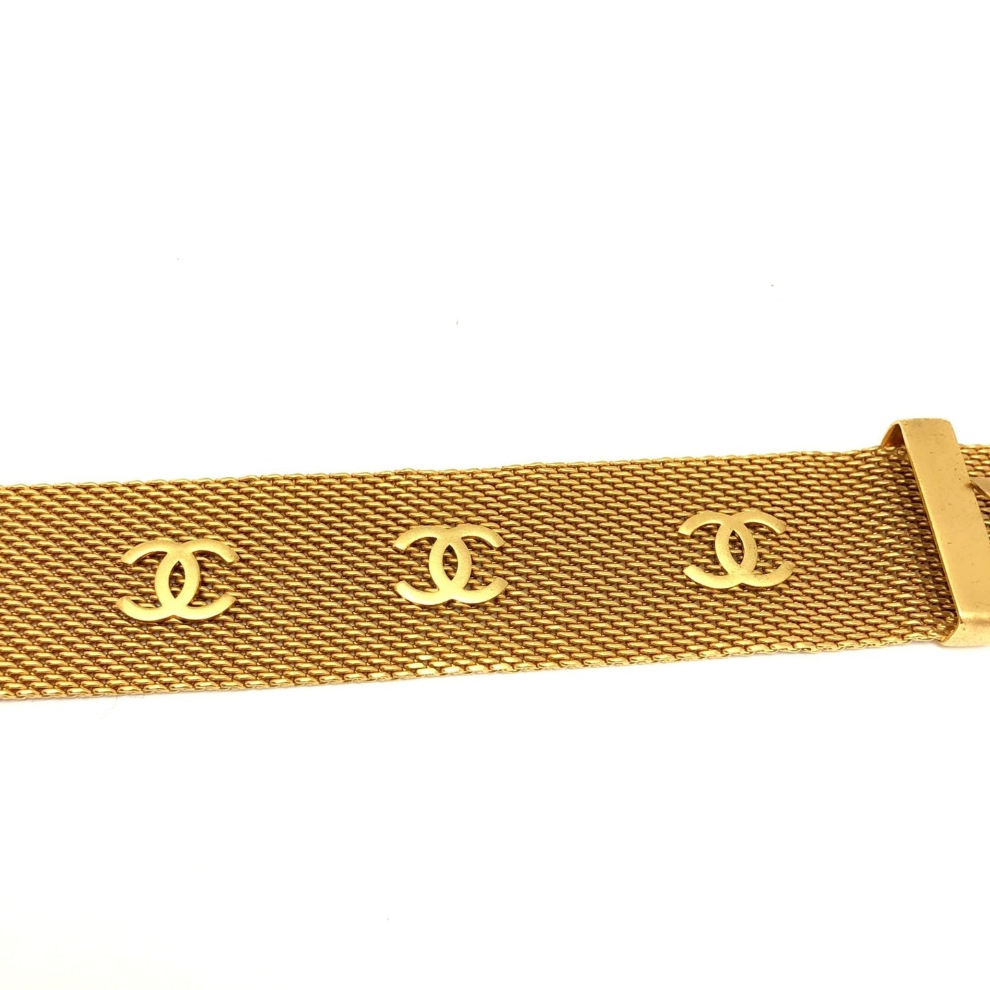 Chanel mesh bracelet 95P Coco mark gold ladies lady