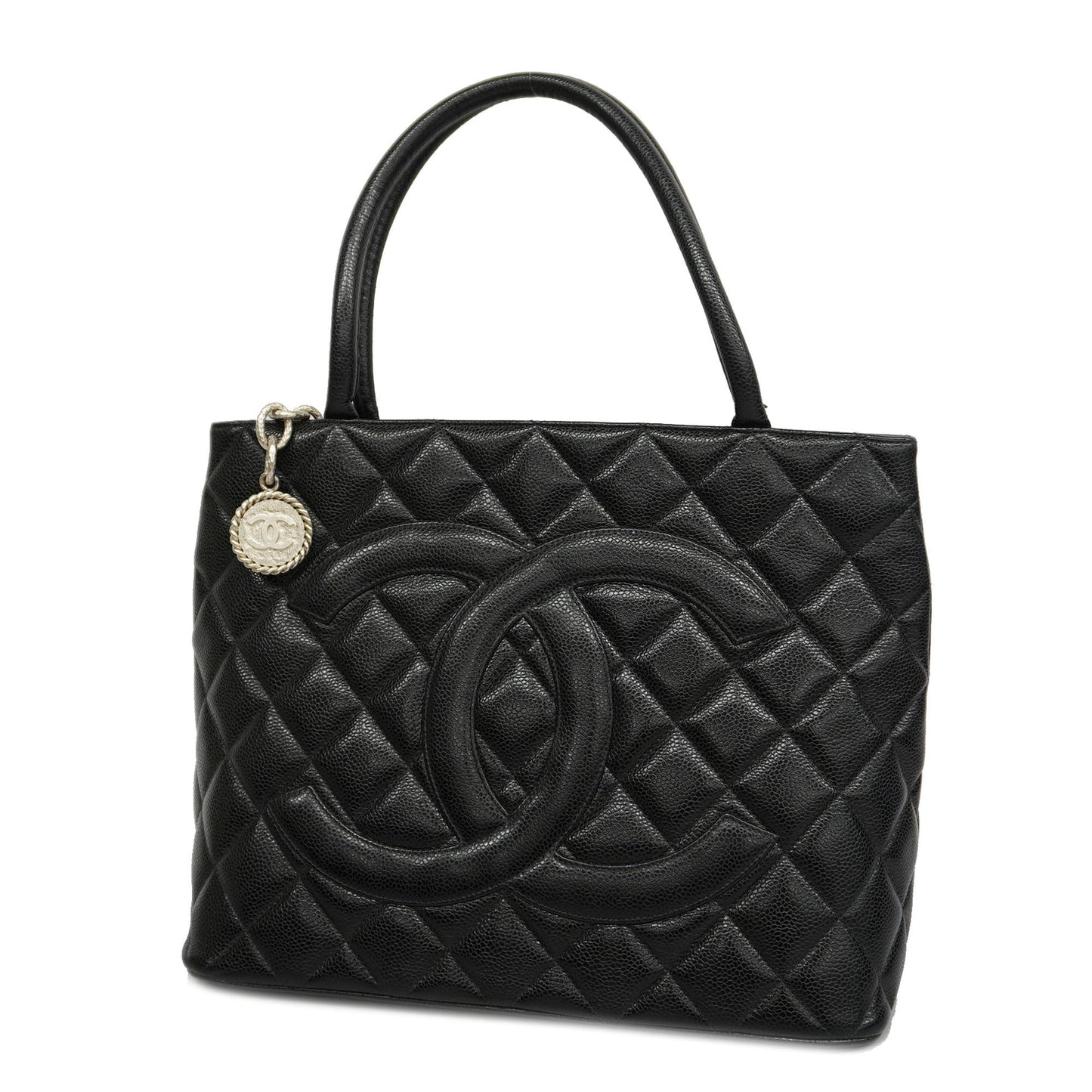 CHANEL   Reprint Tote Women's Caviar Leather Tote Bag Black