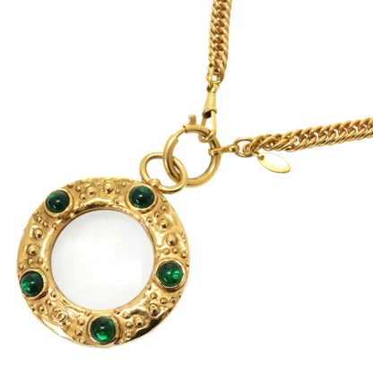 Chanel Loupe Color Stone Gold Chain Necklace 0765 CHANEL