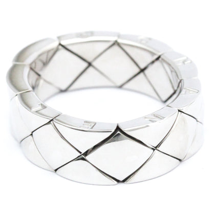 CHANELPolished  Matelasse Ring #58 18K White Gold BF561642