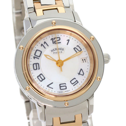 HERMES CP1.221 Clipper Nacre Watch PGP/PGPxSS Ladies