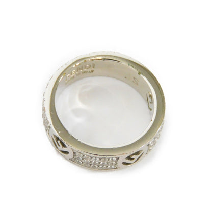 FENDI Ring F is S No. 10 Zirconia Silver Logo Clear 8AG929 6DM F0GGH Women's Accessories Jewelry