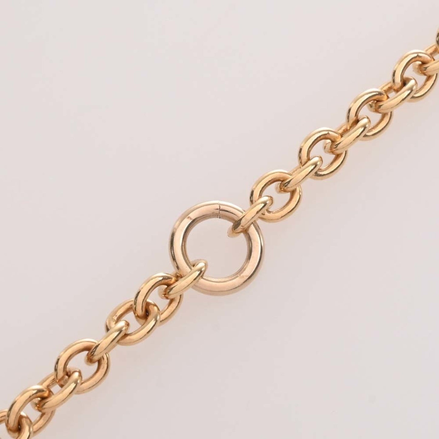 CHANEL Cocomark Circle Necklace Gold Women's